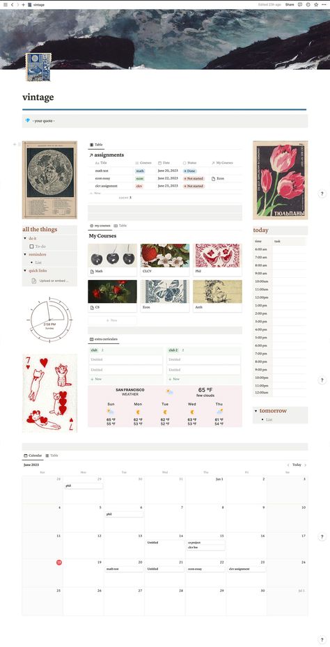 Academy Layout Plan, Notion Daily Routine, Notion Hacks, Student Notion Template, Study Planner Free, Vintage Study, Learning Template, Notion Inspo, Notion Ideas