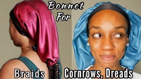 Sleep Bonnet, Bonnet Hair Dryer, Braids Cornrows, Braid Patterns, Cornrows Braids, Night Time, Scrunchies, Natural Hair, Natural Hair Styles