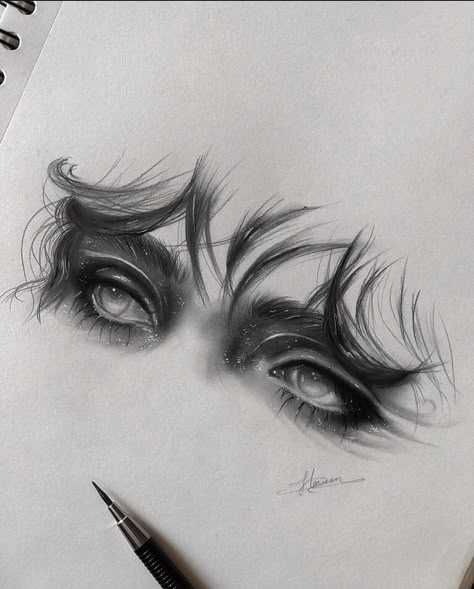 Stippling Art, Eyes Art, Pencil Sketch Images, Drawing Hair, Art Drawings Sketches Pencil, Beauty Art Drawings, Art Tools Drawing, Sketchbook Art, Pencil Art Drawings