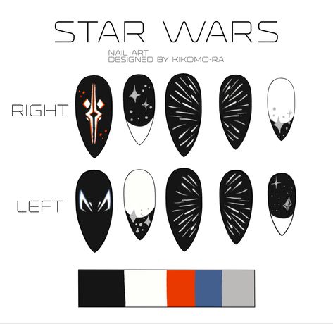 #starwars #ahsoka R2 D2 Nails, Star Wars Wedding Nails, Star Wars Nails Designs Dark Side, Starwars Nail Designs, Star Wars Nails Acrylic, Subtle Star Wars Nails, Padme Nails, Star Wars Nail Designs, Star Wars Inspired Nails