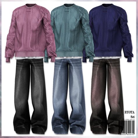 RYOTA Set | Patreon The Sims 4 Mens Clothes, Sims 4 Cc Clothes Set Male, Sims 4 Cc Oversized Sweater Male, Gorilla Sims 4 Cc, Sims 4 Cc Clothes Maxis Match Male Patreon, Sims 4 Cc Male Outfits Patreon, Men Sims Cc Clothes, Sims4 Cc Male Clothing Patreon, Ts4 Male Clothing