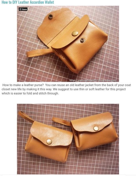 Diy Leather Coin Purse, Leather Purse Diy, Leather Purse Pattern, Purse Patterns Free, Diy Leather Wallet, Soft Leather Purse, Handmade Leather Tote, Leather Wallet Pattern, Small Leather Bag