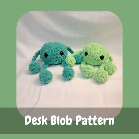 PATTERN RELEASE! I'm excited to announce the release of my newest pattern – the Desk Blob! This lovable little blob is a favourite with everyone! Whether it is for encouragement to get through work, a fun toy to play with, or just something to make you smile, Desk Blob is perfect for the job! This pattern comes with an apple mod for a Teacher’s Pet, which is a great teacher gift for the end of school! A huge thank you to my amazing pattern testers!! These guys were fantastic, so be sure t... Free Crochet Animal Patterns, Crochet Puppets, Crochet Alien, Something To Make, Crochet Eyes, Quick Crochet Patterns, Beginner Crochet Projects, Great Teacher Gifts, Fun Crochet Projects