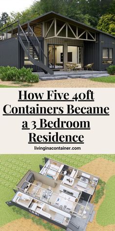 Out-of-the-Ordinary Homes: Shipping Container Inspirations Shipment Container Homes, 40ft Shipping Container, Shipping Container Design, Cargo Container Homes, Modern Barndominium, Container Conversions, Shipping Container Home Designs, Storage Container Homes, Little House Plans