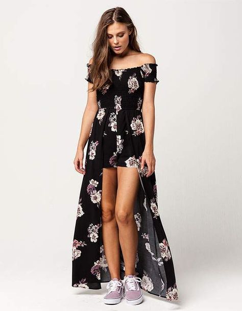 Romper Dress Formal, Rompers For Teens, Maxi Romper Dress, Off The Shoulder Romper, Off Shoulder Romper, Maxi Romper, Teen Girl Dresses, Boho Romper, Floral Print Rompers