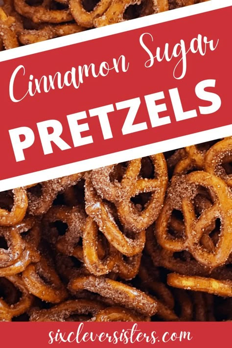 These cinnamon sugar pretzels make the perfect snack, whether for an afternoon treat or to gift for the holidays! It's a 4-ingredient recipe! #recipe #foodie #holiday #recipeoftheday #easyrecipe #snack #appetizer Cinnamon Sugar Pretzel Sticks, Pretzel Recipe Cinnamon Sugar, Cinnamon Sugar Pretzels Recipe, Cinnamon Sugar Pretzel Bites, Cinnamon Pretzels, Cinnamon Sugar Recipes, Pretzel Bites Recipes, Cinnamon Sugar Pretzels, Rubber Spatula