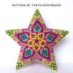 The Tales Of Beads (@thetalesofbeads) • Instagram photos and videos Puffy Stars, Beaded Christmas Decorations, Beaded Star, Flower 3d, Diy Christmas Ornament, Miyuki Delica Beads, Beading Patterns Free, Mandala Flower, Bead Weaving Patterns