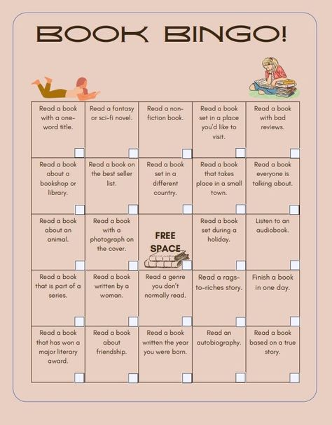 This Book Bingo listing includes TWO versions of the Book Bingo bingo card - one printable and one that can be downloaded to your phone or device to keep track of your progress digitally (just click the box in the corner when you've completed that square). No need to carry around a piece of paper - keep track of your progress on your phone! Book Bingo is great way to engage your book club, friend group, family, etc. Or, challenge yourself! This game is a great way to challenge readers to read di Book Bingo Challenge, Cute Games To Download, Book Bingo, Book Games, Reading Bingo, Fantasy Reads, Bullet Journal For Beginners, Book Reading Journal, Book Corner