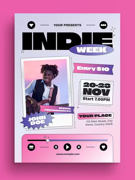 Flyer Design Inspiration Layout, Gradient Layout, Gradient Graphic Design, Retro Poster Design, Event Flyer Design, Latest Graphic Design Trends, Retro Gradient, Business Branding Inspiration, Flyer Design Inspiration