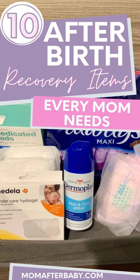 If you haven't put together your postpartum care kit to help you recover after birth, this list of the 10 most essential postpartum recovery items will help you get started! Dermaplast Spray Postpartum, Post Birth Care Package, Must Have Post Partum Items, Post Delivery Care, Ice Pads After Delivery, How To Make Postpartum Padsicles, After Delivery Care Recovery, Mom Post Partum Care, Dermoplast Spray Postpartum