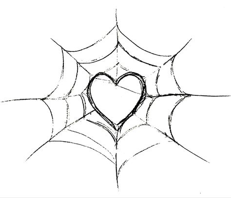 Cool Painted Jeans, Spiderweb Drawings, Spiderweb Heart Tattoo, Heart Spiderweb Tattoo, Heart Spiderweb, Heart Web, Spiderweb Tattoo, Spider Web Drawing, Web Heart