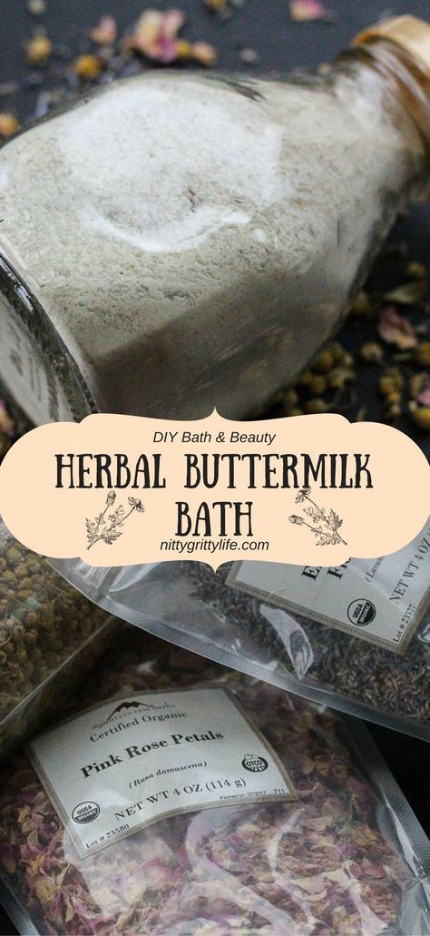 Herbalist Apothecary, Buttermilk Bath, Bath Bags, Milk Baths, Bath Soak Recipe, Bath Salts Diy, Bath Soaks, Homemade Bath, Natural Beauty Diy