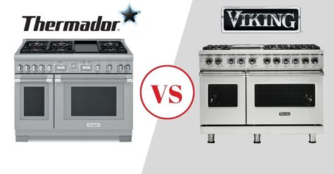 Thermador vs Viking Ranges, Best High End Stoves Reviewed Viking Range Kitchen, Viking Appliances Kitchen, Viking Stove, Dual Oven, Oven Design, Viking Range, Thermador Appliances, Viking Appliances, Dual Fuel Ranges