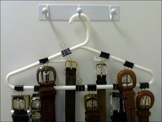 ~ 1 Step Belt Holder ~ - Instructables Spring Cleaning Challenge, Hydraulic Ram, Belt Rack, Cloth Hanger, Belt Organizer, Cleaning Challenge, Belt Hanger, Room Organisation, Diy Belts