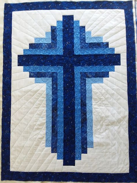 Cross Quilt Pattern Free, Cross Quilt Pattern, Cat Quilt Patterns, Jelly Roll Quilt, Log Cabin Quilt Pattern, Cross Quilt, Log Cabin Quilts, Church Banners, Jellyroll Quilts