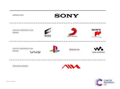 MONOLITHIC > ENDORSED (HEAVY) > ENDORSED (LIGHT) > SUB-BRANDS > HOUSE OF BRANDS RIGID FLEXIBLE/CREATIVE FLEXIBLE/TARGETED ... Endorsed Brand, Josef Sudek, Building Brand, Brand Architecture, Branding Ideas, Brand Building, Logo Collection, Sony Pictures, Design System