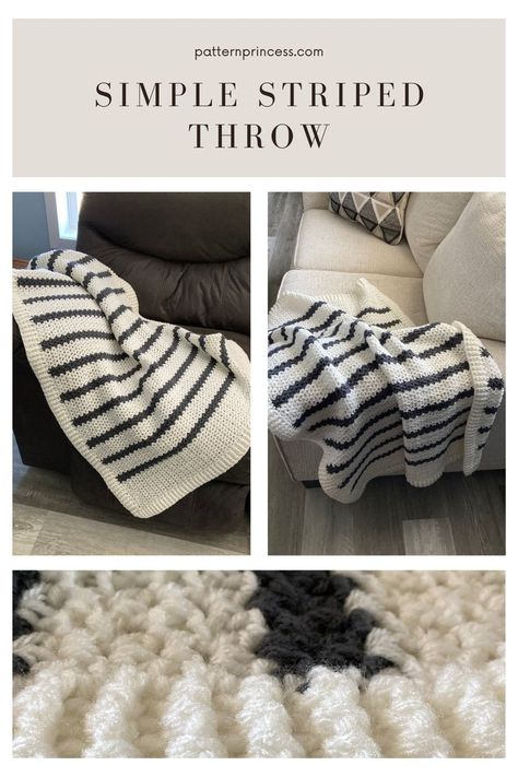 Snowy Field Crochet Blanket Black White Gray Crochet Blanket Pattern, Modern Crochet Blanket Black, Woven Plaid Crochet Blanket, Cozy Days Daisy Blanket, Meadow Blanket Crochet, Snowy Field, V Stitch, Easy Crochet Patterns, Blanket Pattern