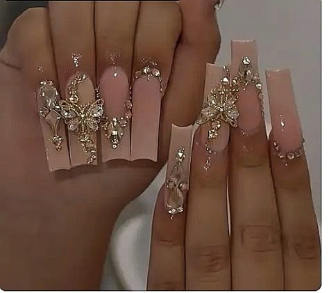 Champagne Silver Nails, Champagne Nails, Quince Nails, Quinceanera Nails, Gold Acrylic Nails, Milky Nails, Girl Nails, Girly Acrylic Nails, Unique Acrylic Nails