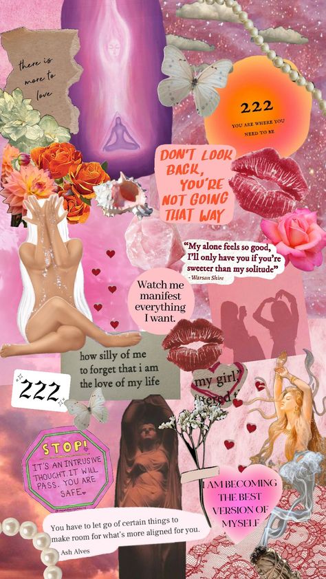 #healing #manifestation #collage #visionboard #moodboard #pink #healingera Vision Board Manifestation Collage, Manifest Images, September Manifestation, Healing Collage, Affirmation Collage, Manifestation Collage, Manifestation Lockscreen, Pink Manifestation, Luck Wallpaper