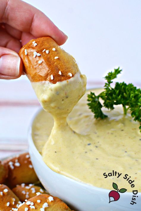 Mustard Pretzel Dip | Salty Side Dish Pretzels And Mustard Dip, Mustard For Pretzels Dipping Sauces, Mustard Pretzel Dip Recipes, Pretzel Mustard Dip, Mustard Dip For Pretzels, Pretzels Dip, Cream Cheese Veggie Dip, Mustard Pretzel Dip, Pretzel Dipping Sauce