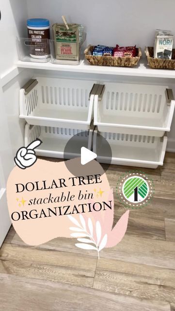 Emma Villaneda on Instagram: "Sharing ideas for Dollar Tree ✨HOME✨ organization!   👉🏻Which idea was your favorite?!  👉🏻 🤩And what would you store in those stackable bins?!! • • •  #diy #organization #organizationideas #dollartree #hack #homehacks #home #homedesign #diyproject #tutorial #hacks #kitchen #storage #ideas #house #dollar #tree" Cheap House Organization Ideas, Dollar Tree Bins Organizing Ideas, Stackable Storage Bins Ideas, Diy Pots And Pans Organization Dollar Tree, Diy Kitchen Organization Ideas Cheap, Dollar Store Home Organization, Diy Stackable Storage Bins, Dollar Tree Toy Storage, Diy Clothes Organizer Storage Ideas