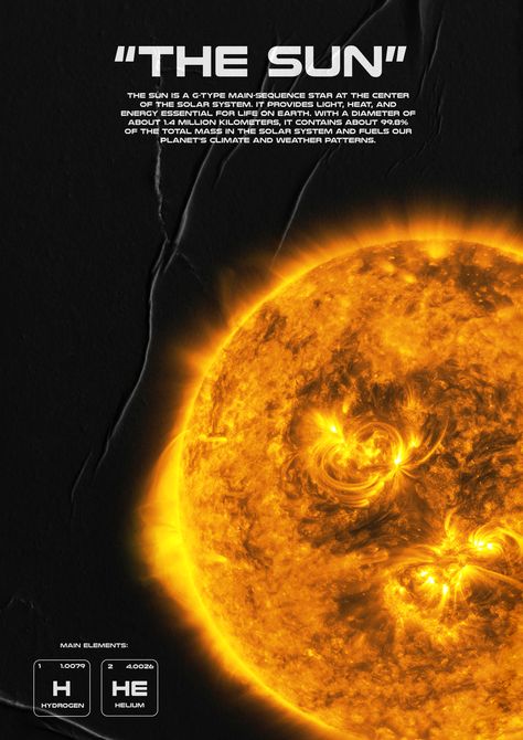 A poster of the sun burning in space Universe Design Graphic, Celestial Poster, The Sun Poster, Celestial Inspiration, Universe Poster, Sun Celestial, Space Posters, Sun Space, Space Prints