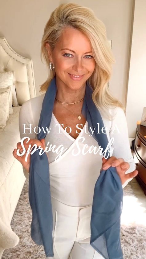 🌟HOW TO STYLE A SCARF FOR SPRING🌟 ✨What do you think? ✨ Scarf: @ovcioscarves Don’t forget to tag a friend and save for future… | Instagram How To Wear A Spring Scarf, Spring Scarf Outfit Ideas, Outfits With Scarves Spring, Spring Scarf, Chic Spring Scarves With Ties, Chic Spring Vacation Scarves, Casual Pink Scarves For Spring, Chic Spring Tie Neck Scarf, Trendy One-size Scarves For Spring