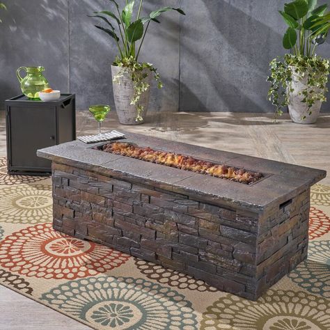 Ritchie Outdoor Concrete Propane Fire Pit Natural Fire Pit, Natural Gas Fire Pit, Rectangular Fire Pit, Propane Fire Pit Table, Outdoor Sitting Area, Portable Fire Pits, Wood Burning Fire Pit, Gas Fire Pit Table, Patio Fire Pit