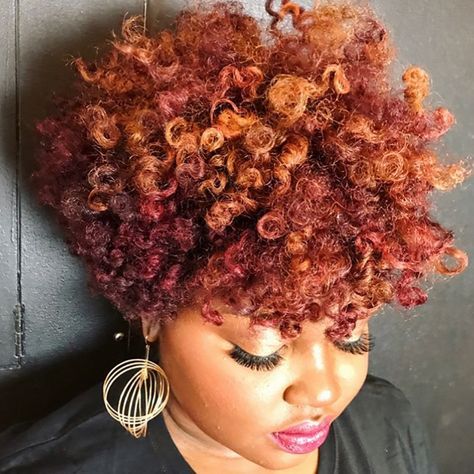 2,085 Likes, 20 Comments - The Cut Life (@thecutlife) on Instagram: “@charyjay is stunning with this texture & color by @pekelariley using #shineincolor “Burgundy…” Copper Afro, Cute Black Women, New Natural Hairstyles, Tapered Natural Hair, Natural Hair Cuts, Black Women Hair, Pelo Afro, Natural Styles, Scene Hair