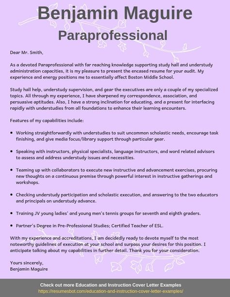 paraprofessional cover letter  | paraprofessional tips | paraprofessional job duties | paraprofessional job description | career advice Paraprofessional Tips, Cover Letter Examples, Public Speech, Letter Template Word, Reference Letter Template, School Template, School Application, Make School, Cover Letter Example