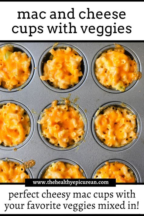 An overhead photo of mac and cheese cups with veggies. Easy Dinner Ideas For Kids, Daycare Recipes, Mac And Cheese Muffins, Dinner Ideas For Kids, Easy Dinners For Kids, Mac And Cheese Cups, Cheese Cups, Veggie Cups, Quick And Easy Dinner Ideas