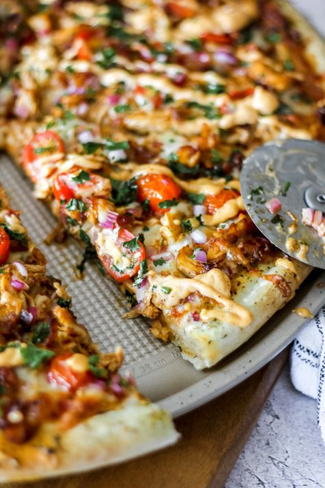 Homemade Chipotle BBQ Chicken Pizza - The Seasoned Skillet Perfect Pizza Dough Recipe, Homemade Pizza Dough Recipe, Pizza Oven Recipes, Perfect Pizza Dough, Homemade Chipotle, Bbq Pizza, Bbq Chicken Pizza, Skillet Recipes, Pizza Dough Recipe