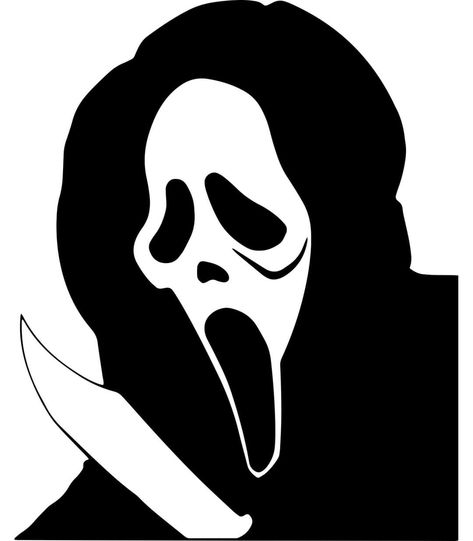 Ghostface Pumpkin Stencil, Ghost Face Clipart, Ghost Face Printable, Ghostface Mask Drawing, Ghostface Coloring Page, Ghost Face Outline, Ghostface Outline, Ghostface Desenho, Scream Mask Drawing