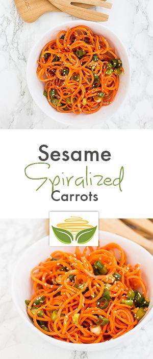 Asian Sesame Spiralized Carrots | Inspiralized Vegetarian Zucchini Lasagna, Zoodle Recipes, Spiralized Vegetables, Zucchini Lasagna, Veggie Noodles, Spiralizer Recipes, Carrot Recipes, Eggplant Recipes, Breaded Chicken