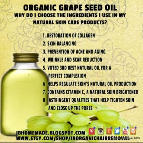 Benefits of grapeseed oil for skin Benefits Of Grapeseed Oil, Grapeseed Oil Benefits, Coconut Oil Facial, Grape Seed Oil, Coconut Oil For Acne, Natural Skin Care Ingredients, Coconut Oil Skin Care, Coconut Oil For Face, Oil For Skin