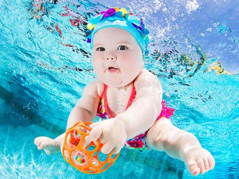 11 Photos of Babies Underwater That Raise Awareness About a Serious Safety Problem  - Cosmopolitan.com Under Water, The Pool, Swimming, Pool, Orange, Water