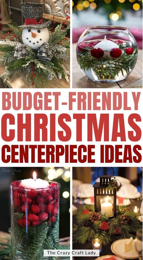 Holiday Centerpieces Diy, Christmas Centerpieces Cheap, Elegant Christmas Centerpieces, Christmas Centerpiece Ideas, Christmas Homescreen, Christmas Centers, Tafel Decor, Christmas Dinner Table, Christmas Table Centerpieces