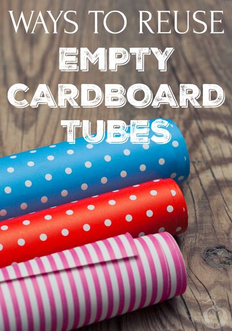 If you're like me, you hate throwing away the cardboard tube part. Well, turns out you don't have to. Cardboard Tube Crafts, Tube Crafts, Can Upcycle, Empty Paper, Diy Wrapping, Cardboard Rolls, Paper Towel Tubes, Diy Hanging Shelves, Wrapping Paper Rolls