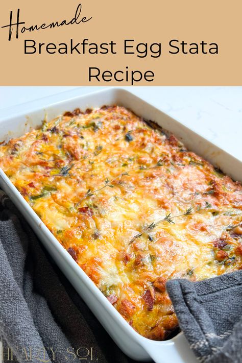 Baked Egg Dishes Breakfast, Easter Egg Casserole Recipes, Ricotta Egg Bake, Brioche Egg Casserole, Fall Egg Bake, Italian Egg Bake, Egg Strata Recipes Simple, Baked Egg Dishes Breakfast Casserole, Best Egg Bake Recipe