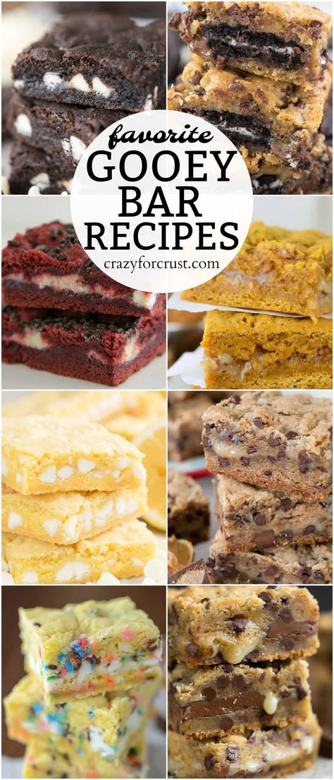 These are my favorite Gooey Bar Recipes and perfect for any occasion. Chocolate, lemon, peanut butter - everyone loves these recipes! Gooey Butter Cheesecake Recipe, Chocolate Cake Mix Bars Recipes, Gourmet Bars Recipes, Peanut Butter Ooey Gooey Bars, Gooey Butter Cake Flavors, Cake Bar Recipes, Simple Bar Recipes, Mystery Bars Recipe, Obey Gooey Bars