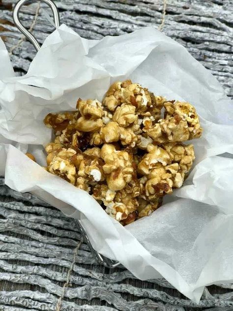 Air Fryer Cracker Jacks - Fork To Spoon Homemade Crackers, Air Fry Recipes, Cracker Jacks, Holiday Eating, Caramel Corn, Caramel Popcorn, Ninja Foodi, Air Frying, Fryer Recipes