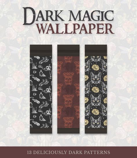 Sims 4 Cc Build Mode Gothic, Dark Magic Wallpaper, Sims 4 Cc Goth, Magic Wallpaper, Sims Packs, Dark Wallpapers, Sims 4 Expansions, Sims 4 Cc Folder, Casas The Sims 4