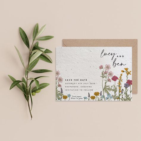 Wildflowers Collection – Little Green Wedding Seed Paper Cards, Seeded Paper, Wildflower Seed Paper, Grow Wildflowers, Paper Machine, Plantable Seed Paper, Sustainable Wedding, Eco Friendly Wedding, Seed Paper