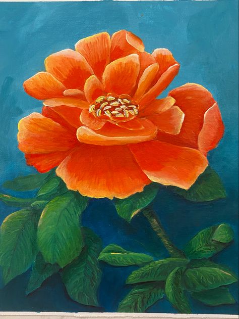 Orange Flowers Painting, Snake Painting, Inspiration Painting, Grey Flowers, Orange Flower, Acrylic Canvas, Art Inspiration Painting, Painted Shoes, Cheer Up