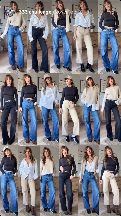 Capsule Packing, Millennial Outfit, Wide Leg Jeans Outfits, Wide Leg Jeans Outfit, Large Pants, Stylish Work Attire, Gen Z, Other Outfits, Cozy Outfit