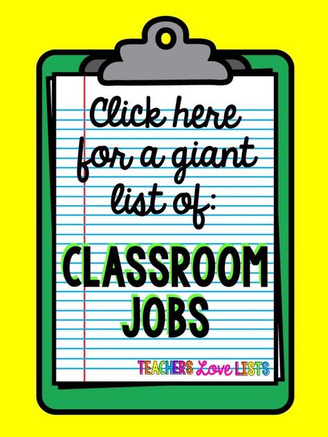 Classroom Jobs List of pretty much every kindergarten first grade or second grade classroom job you could ever think of... definitely save this! Organisation, Classroom Table Jobs, Classroom Jobs For Kindergarten, Student Jobs In The Classroom, 5th Grade Incentive Ideas, Classroom Job Chart Ideas, Jobs For Kindergarten, Class Currency, Classroom Jobs Elementary