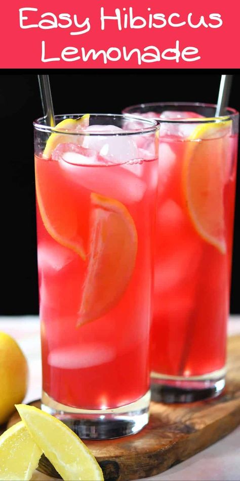 Hibiscus Lemonade, Tea Drink Recipes, Alcohol Free Drinks, Drink Recipes Nonalcoholic, Coffee Guide, Lemonade Drinks, Iced Tea Recipes, Smoothie Drink Recipes, Refreshing Drinks Recipes