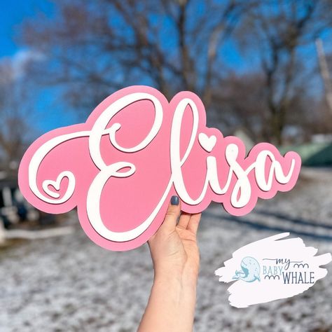 Nursery Signs Girl, Butterflies Nursery, Letter Flower, Butterfly Nursery, Wood Nursery, Laser Projects, Color Acrylic, Nursery Name Sign, Custom Nursery