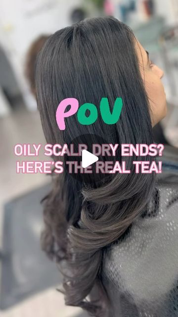 Diana Paulino on Instagram: "✨Does your scalp feel greasy by noon, but your ends are so dry you could start a 🔥 ? 🤔 Trust me, you’re not alone – this combo is a MAJOR struggle! Let’s break down what’s really going on and how you can fix it. 👇

👉 Why the greasy roots + dry ends situation?
Your scalp is like a well-oiled machine (literally) that produces natural oils to protect your hair. But when you overwash or use harsh shampoos, your scalp goes into overdrive, making it extra oily. Meanwhile, those poor ends are left parched and thirsty AF.

👎 Overwashing, using the wrong products, or skipping conditioner all mess up your hairs natural balance. You might think stripping the oils will fix the grease, but it’s only making it worse! 😵‍💫

🛠️ How to fix it:

	1.	Cut down on washing – Oily Roots Dry Ends Hair, Dry Ends Hair, Dry Hair Ends, Oily Roots, Natural Balance, Oily Scalp, Mess Up, Shampoos, Hair Care Tips