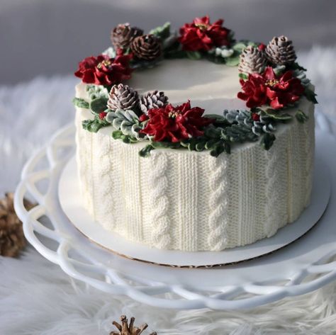 Christmas Cakes Easy, Christmas Themed Cake, Christmas Cake Designs, Christmas Cake Decorations, Xmas Cake, Winter Cake, Christmas Cupcakes, Holiday Cakes, Noel Christmas